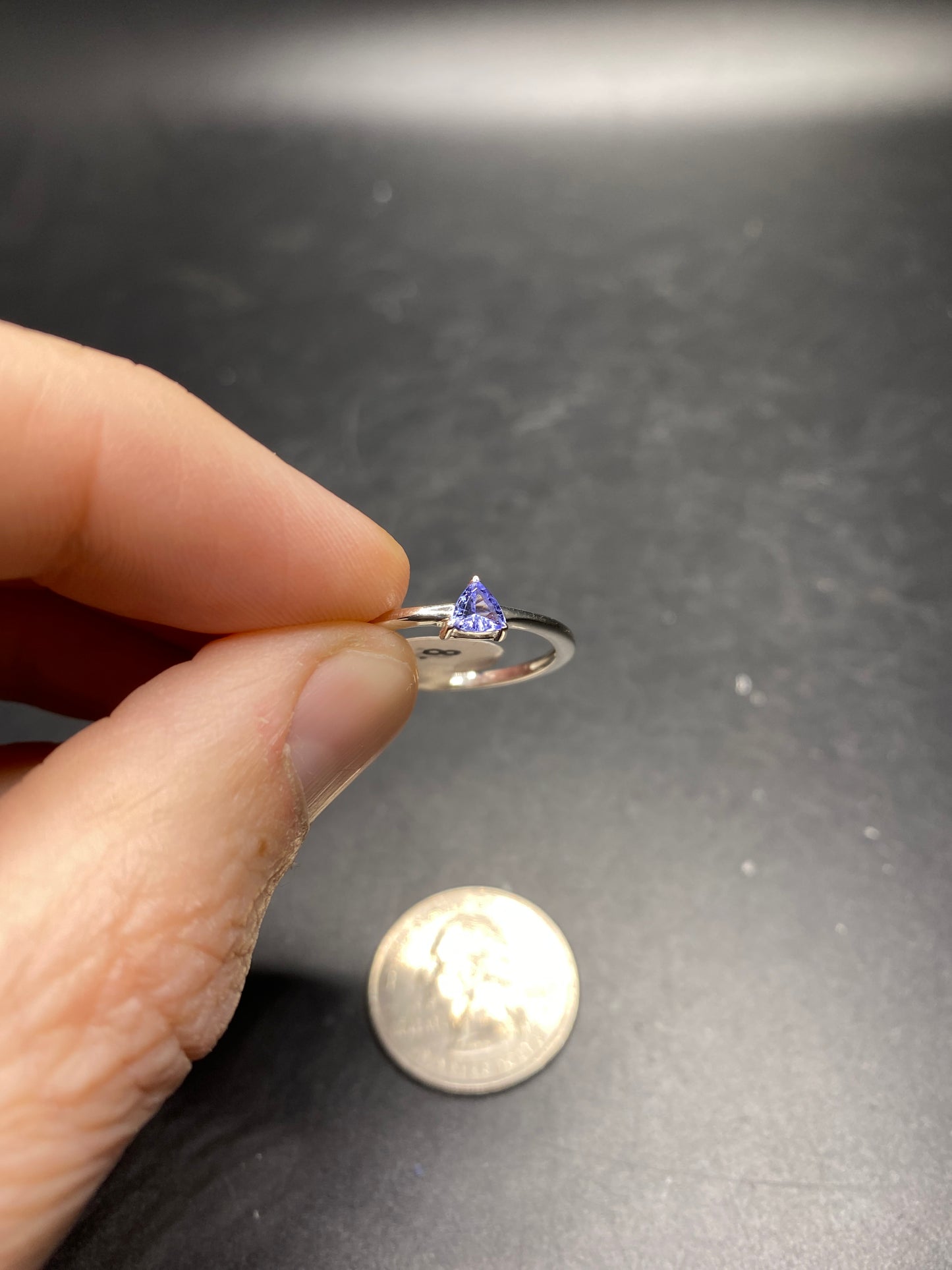 925 Sterling Silver Ring - Tanzanite - Fitted Size