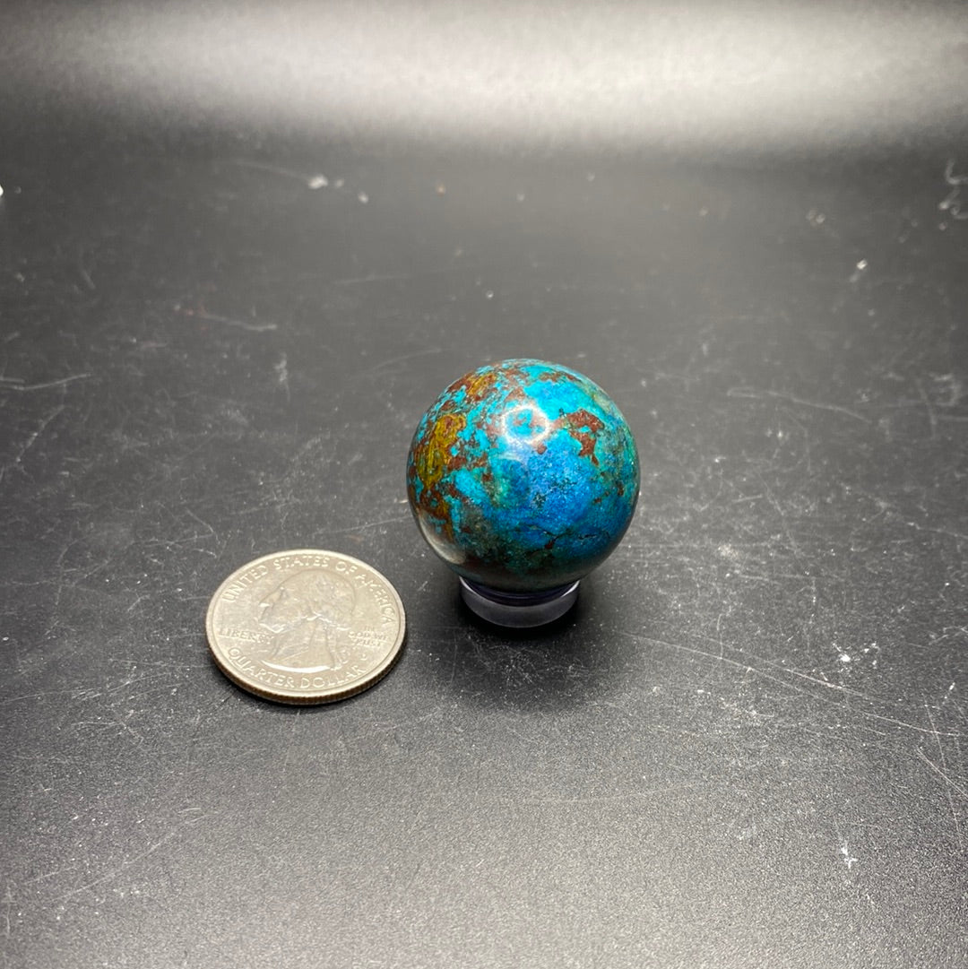 Chrysocolla / Copper Mineral Mix Spheres - Namibia - Small / Medium