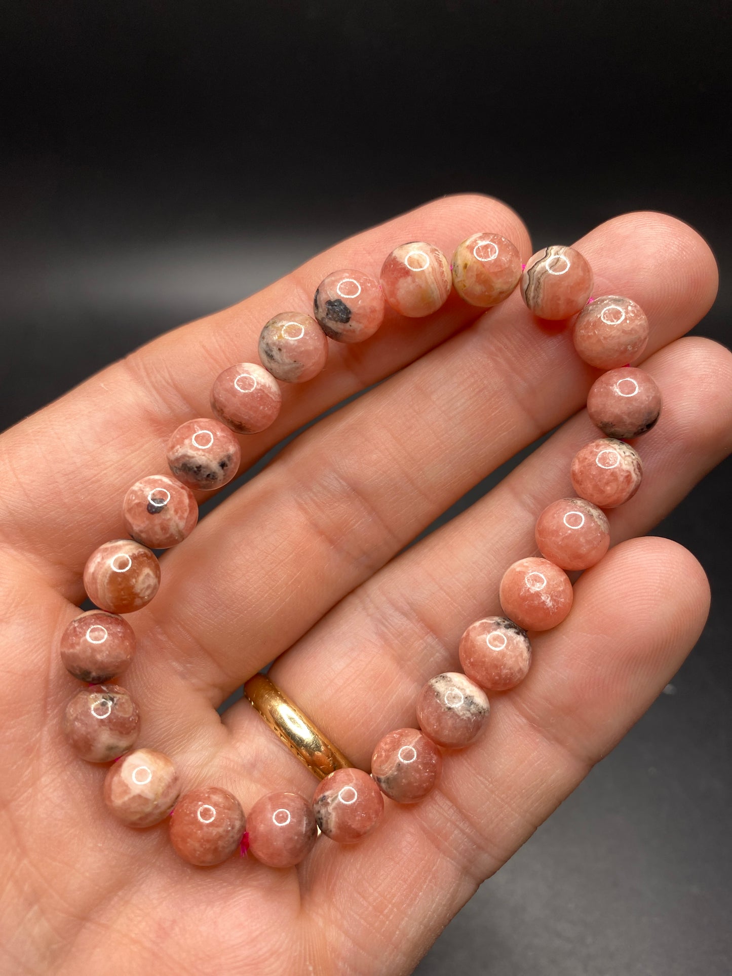 Rhodochrosite Bracelet - 6-8mm