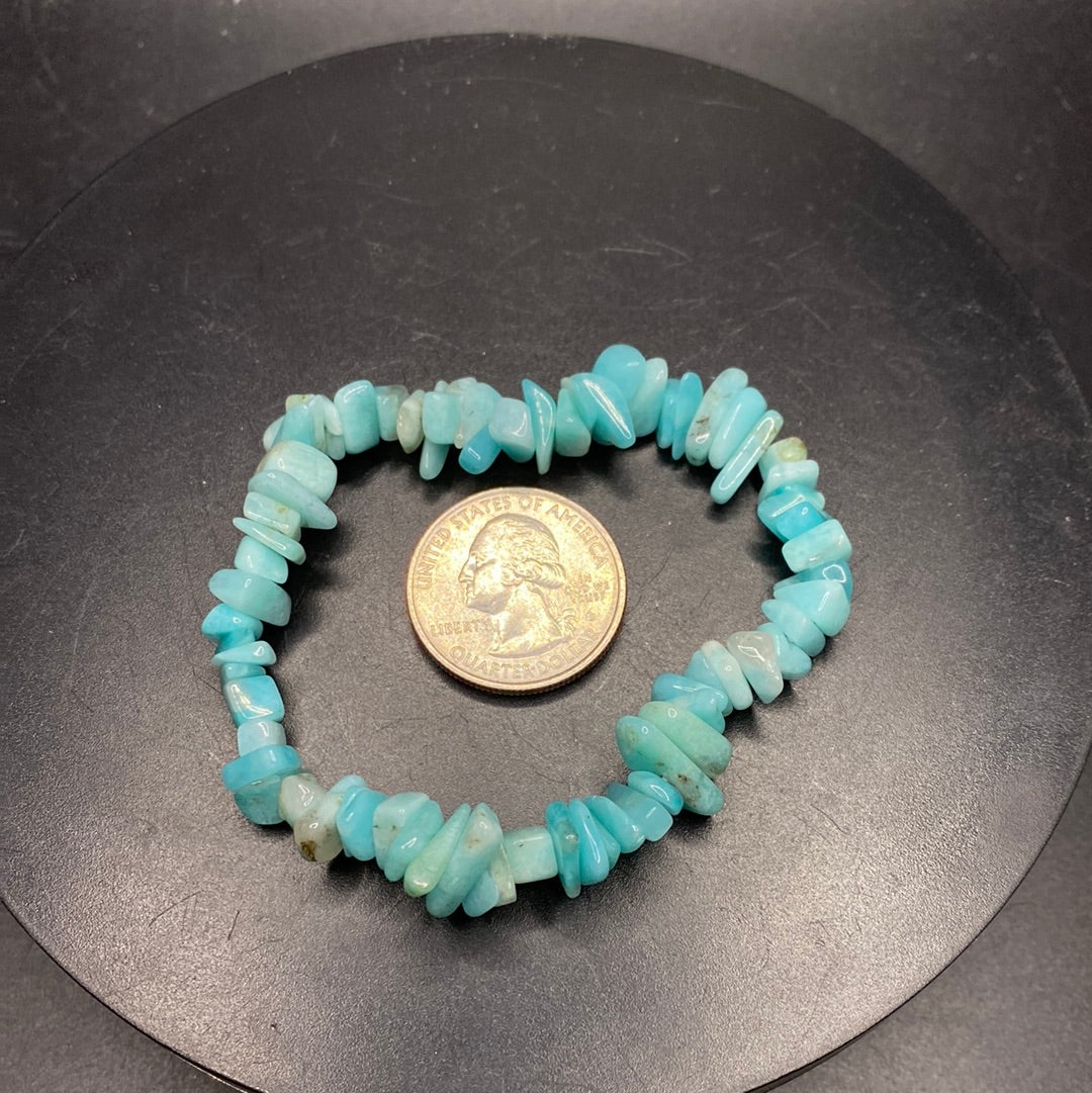 Peruvian Amazonite Chip Bracelet