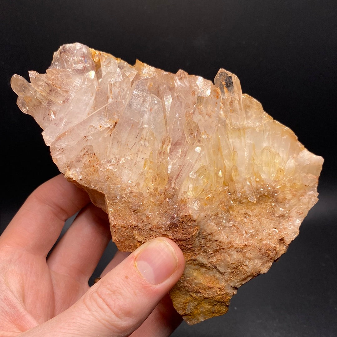 Hematite Phantom Quartz Cluster - India