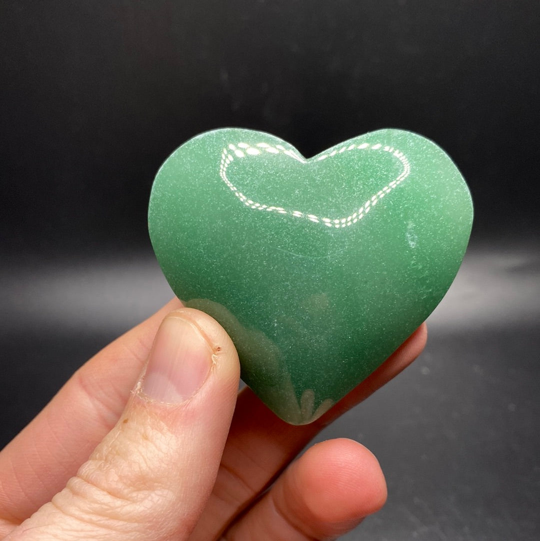 Green Aventurine Hearts