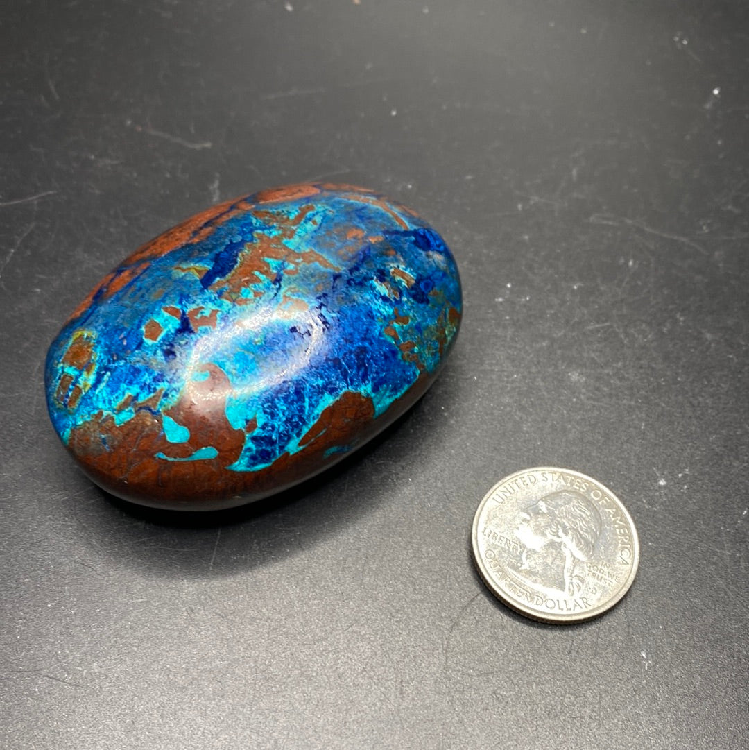 Chrysocolla / Copper Mineral Mix Palmstone - Namibia