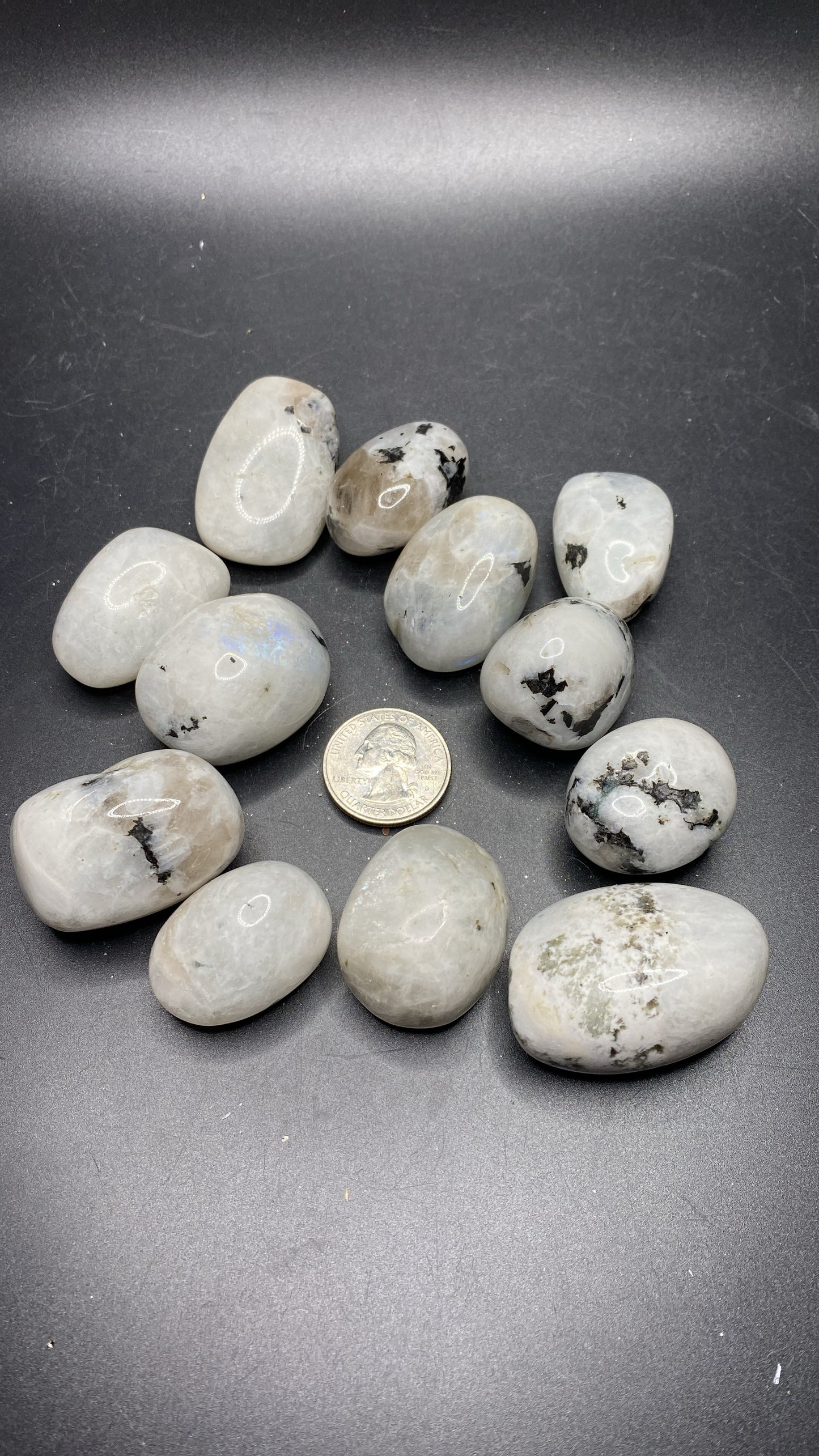 Large Rainbow Moonstone Tumbles