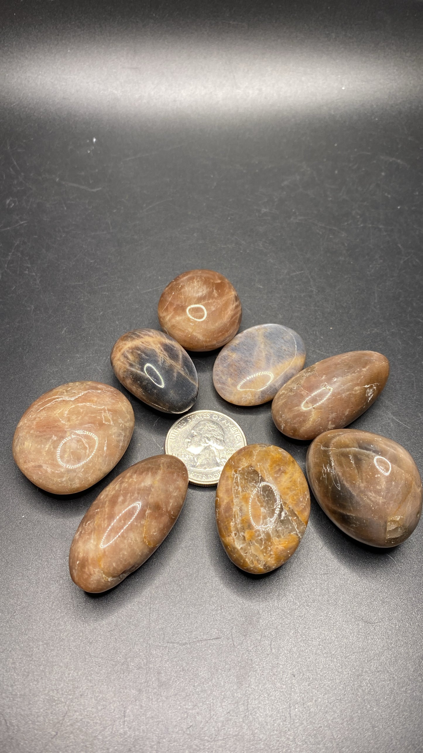 Black Sunstone Tumbles