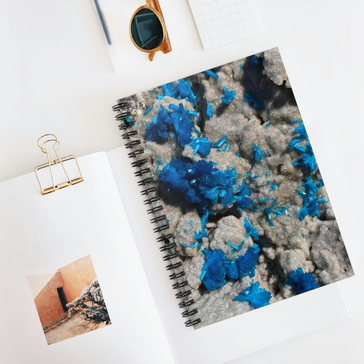 Spiral Notebook for School, Cavansite Pattern Notebook, Gift for Crystal Lover, High Grade Cavansite, Cavansite Lover