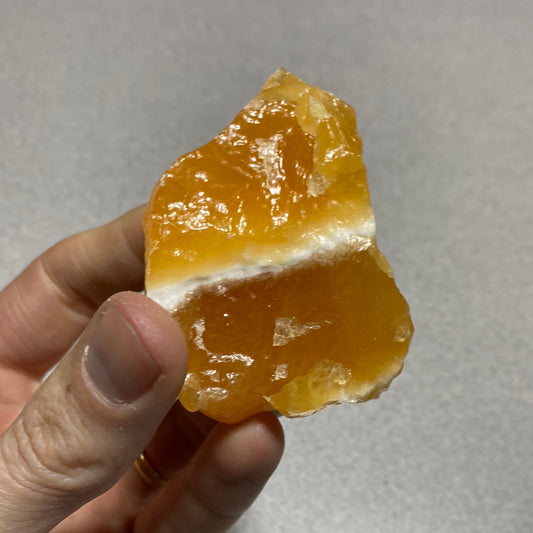 Orange Calcite - Medium Rough - Mexico