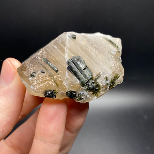 Green Tourmaline in Quartz - Brazil