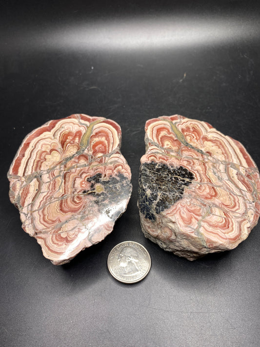 Rhodochrosite - Large Polished Pair - Argentina