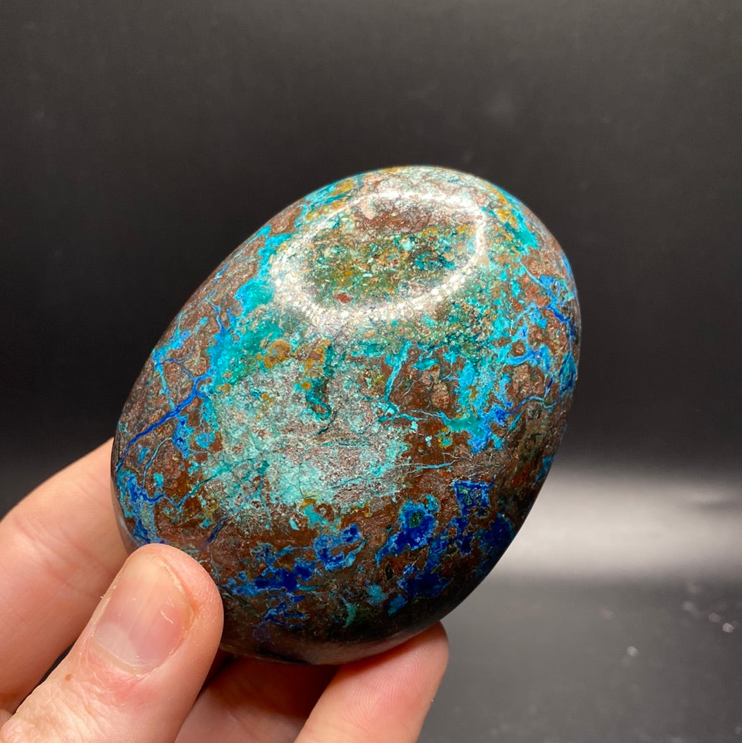 Chrysocolla / Copper Mineral Mix Palmstone - Namibia