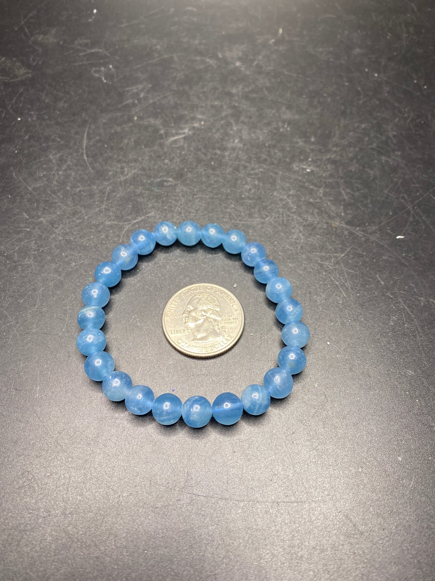 Blue Calcite Bracelet - 7-8mm