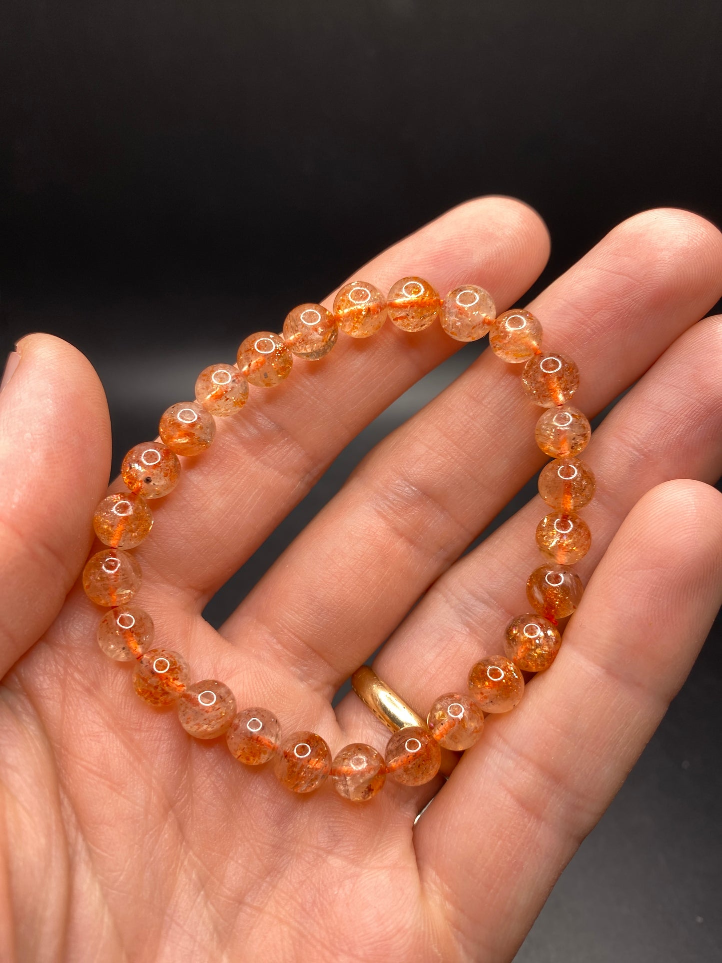 Sunstone Bracelet - 7mm