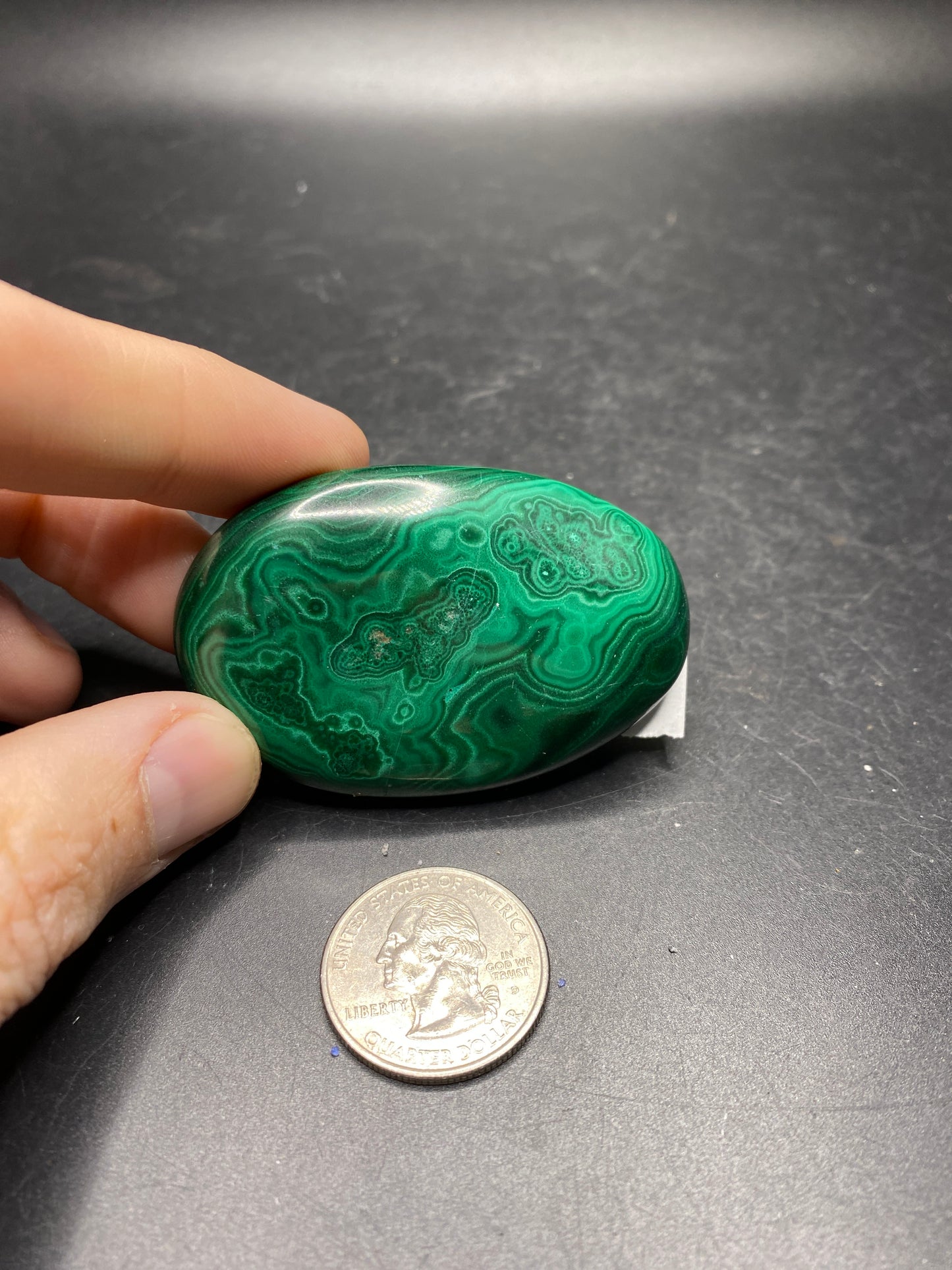 Malachite Palmstone - Congo