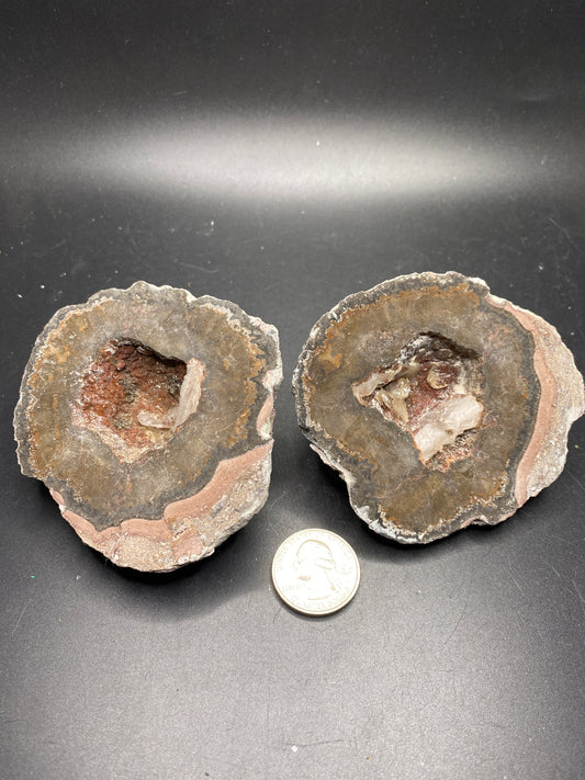 Geode Pair with Calcite - Mexico