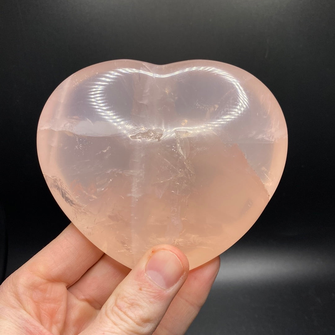 Star Rose Quartz Heart