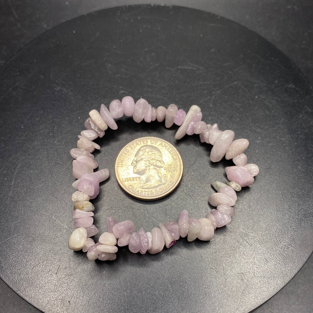 Pink Kunzite Chip Bracelet