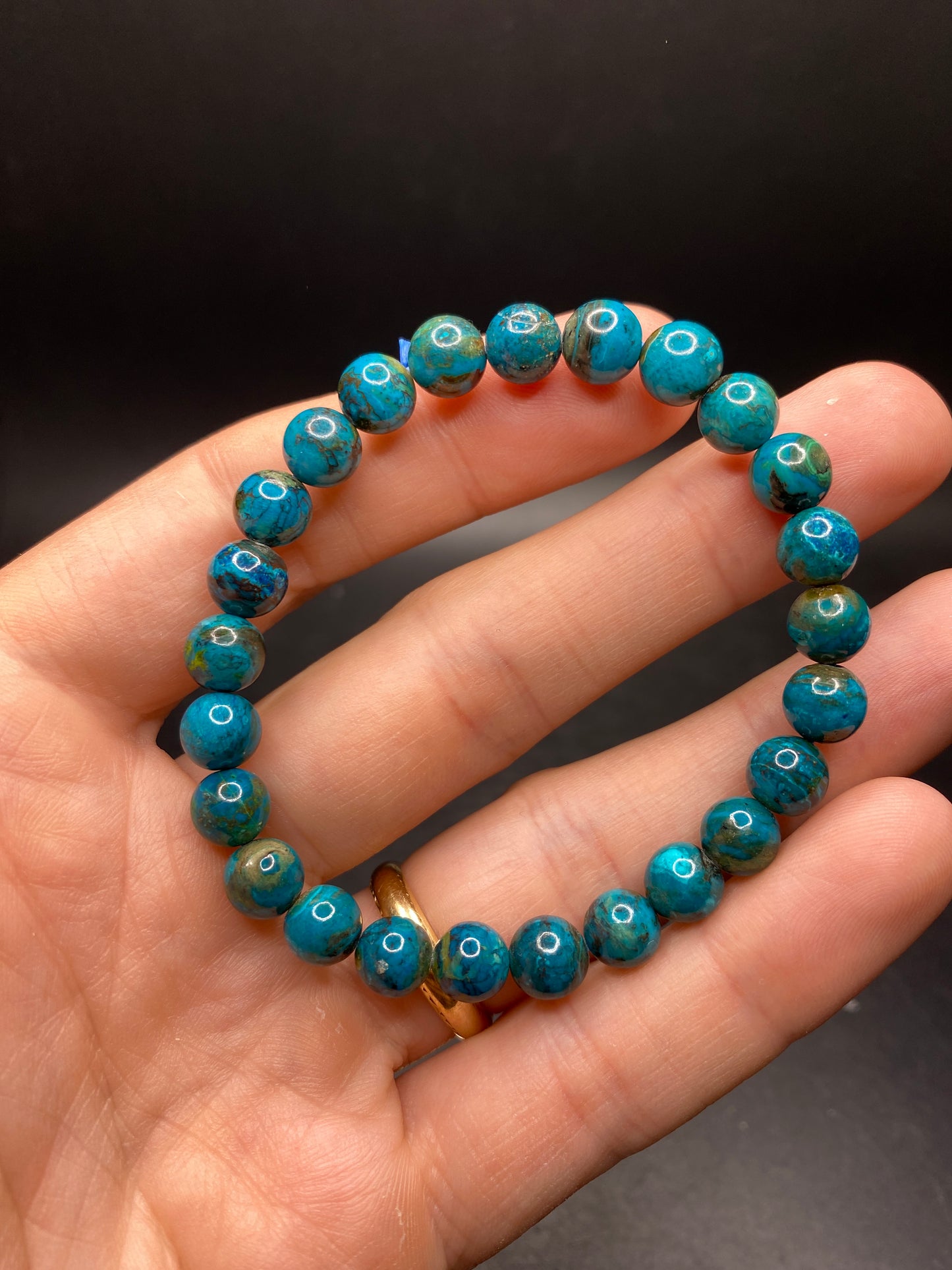 Chrysocolla Bracelet - 7-9mm Bead