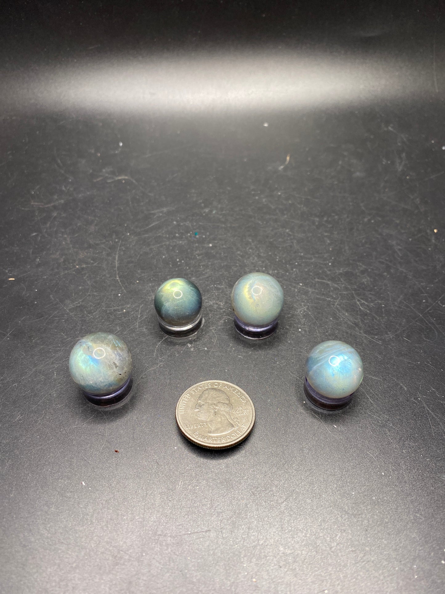 AAA Grade High Flash Labradorite Mini Spheres - Madagascar