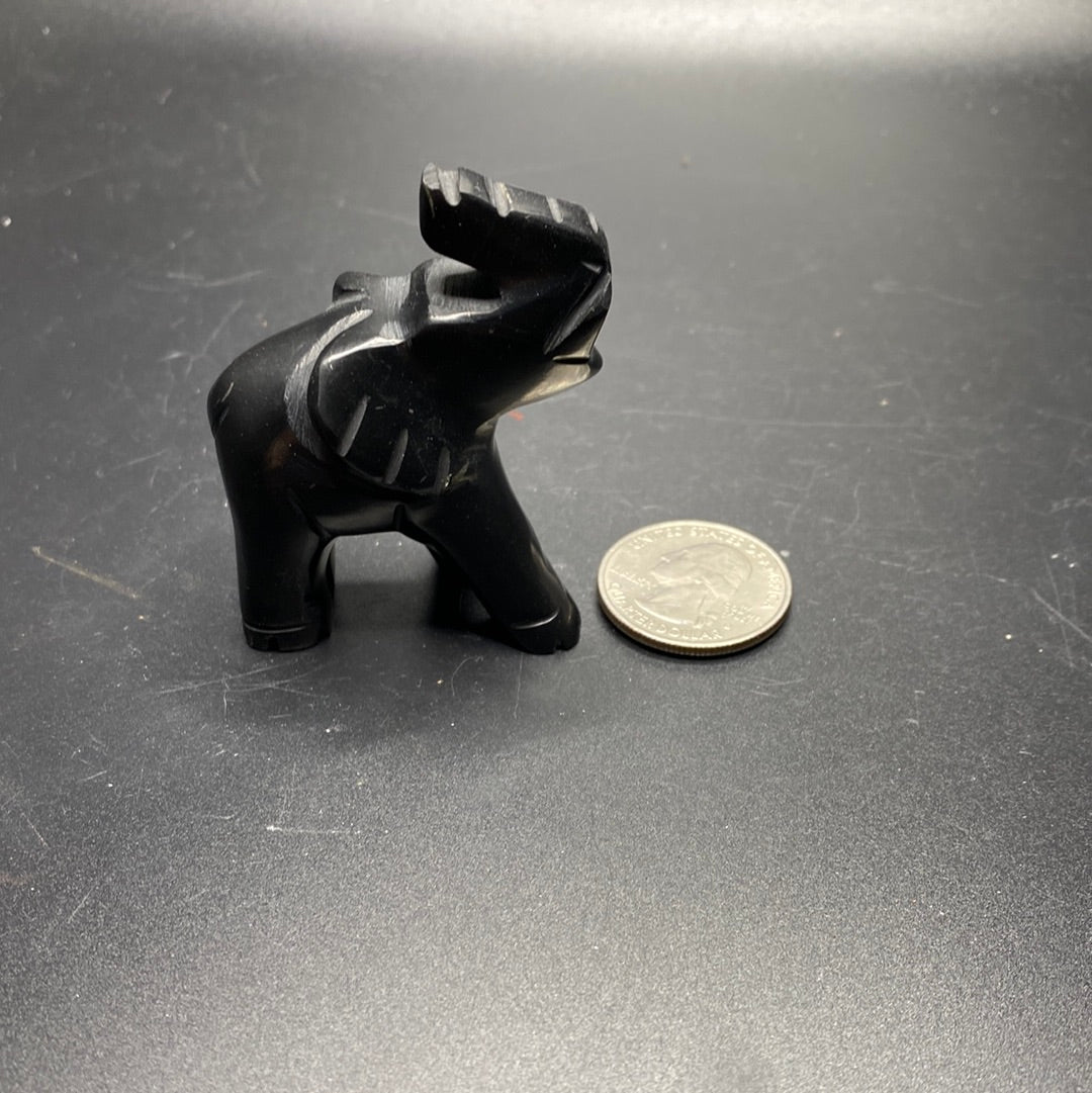 Shungite Elephant Carving