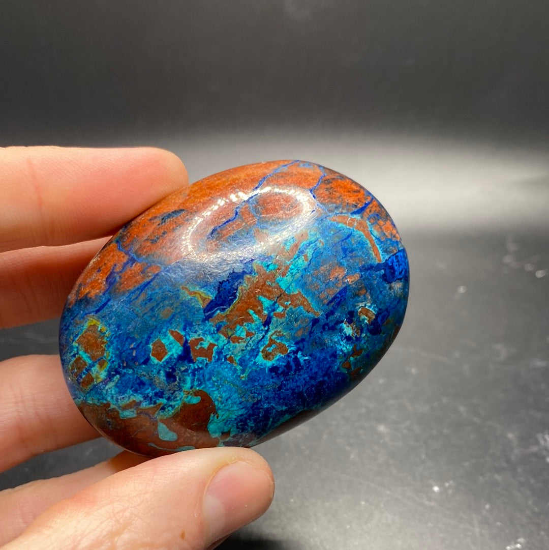 Chrysocolla / Copper Mineral Mix Palmstone - Namibia