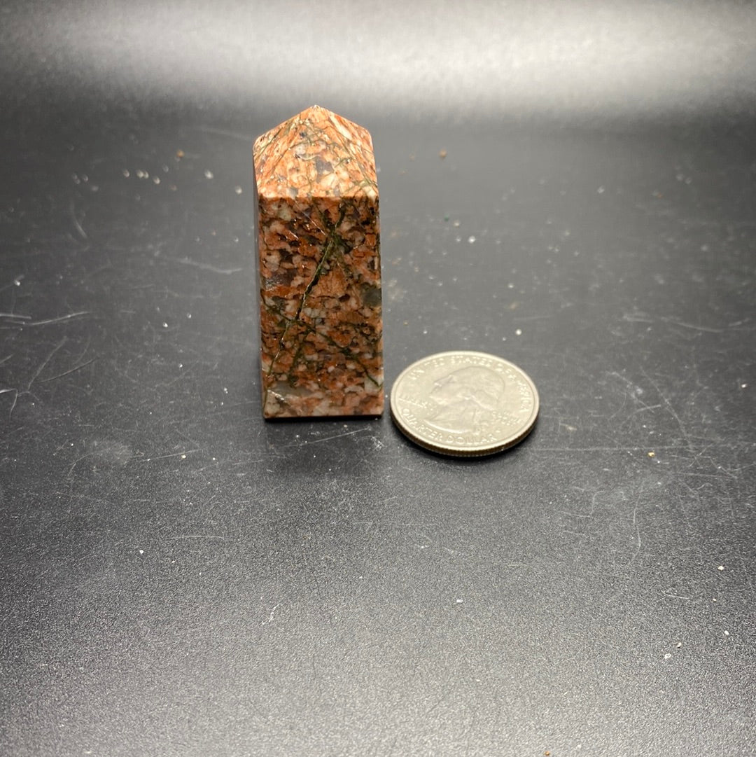 Small Unakite Obelisks