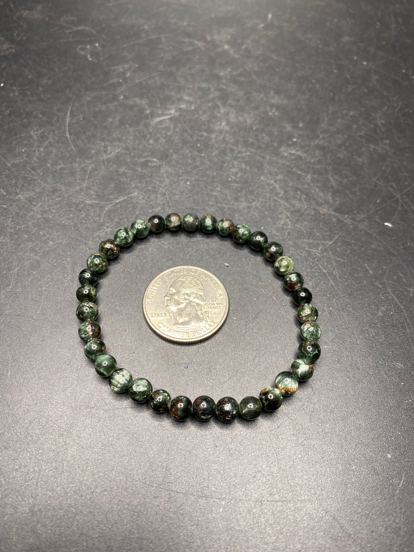 Seraphinite and Eudalite Bracelet - 5mm