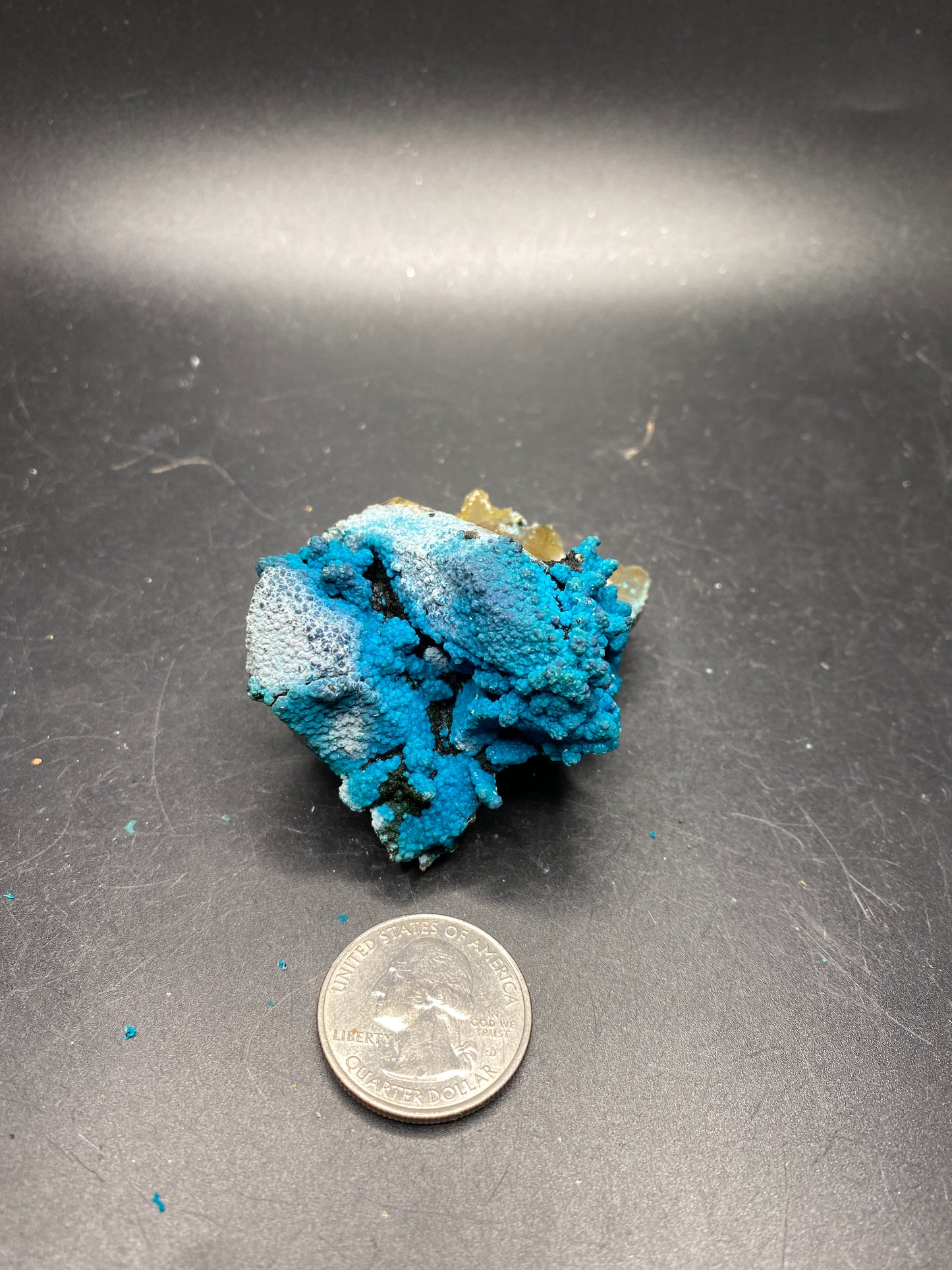 Chrysocolla on Quartz - Tentadora Mine - Peru