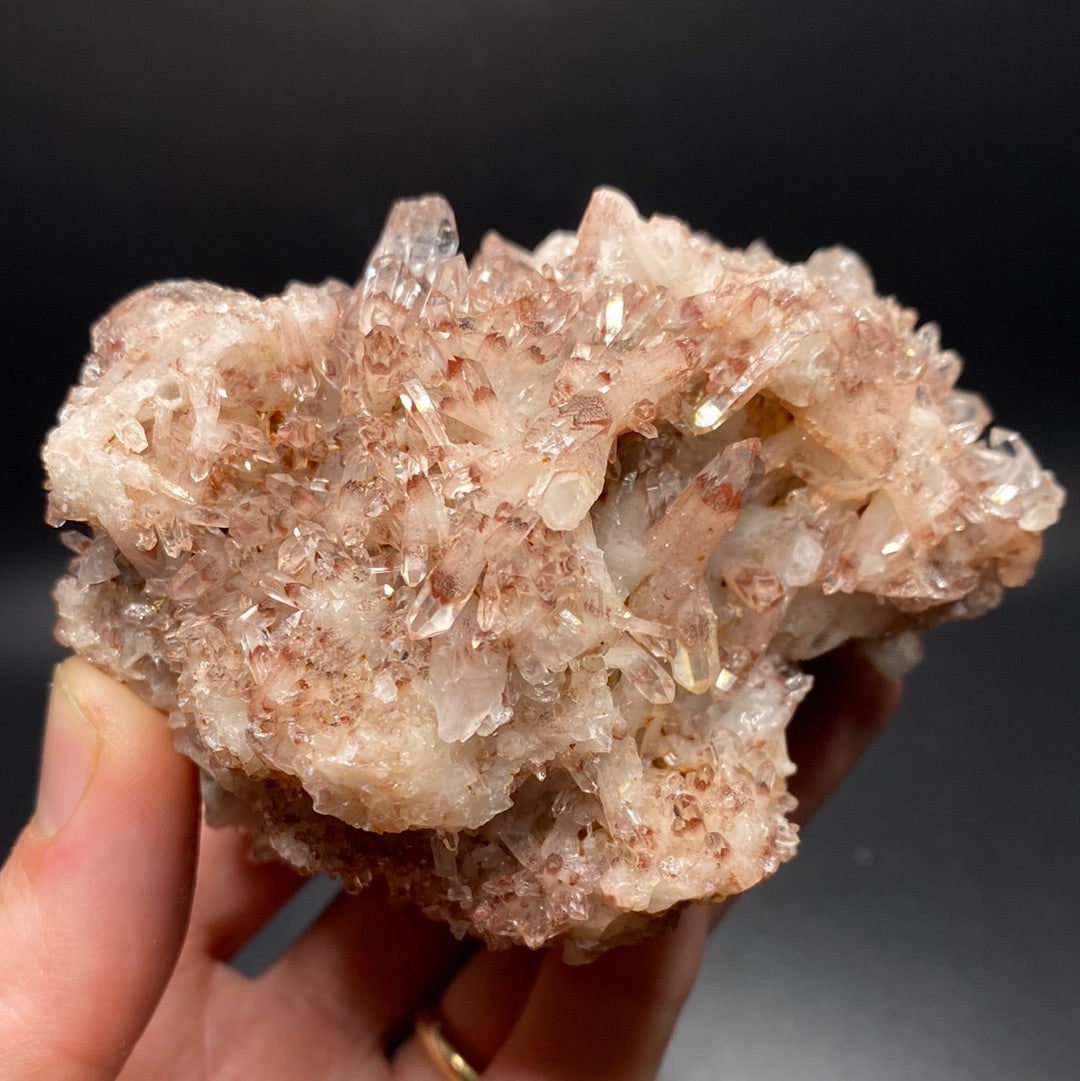 Hematite Phantom Quartz Cluster - India