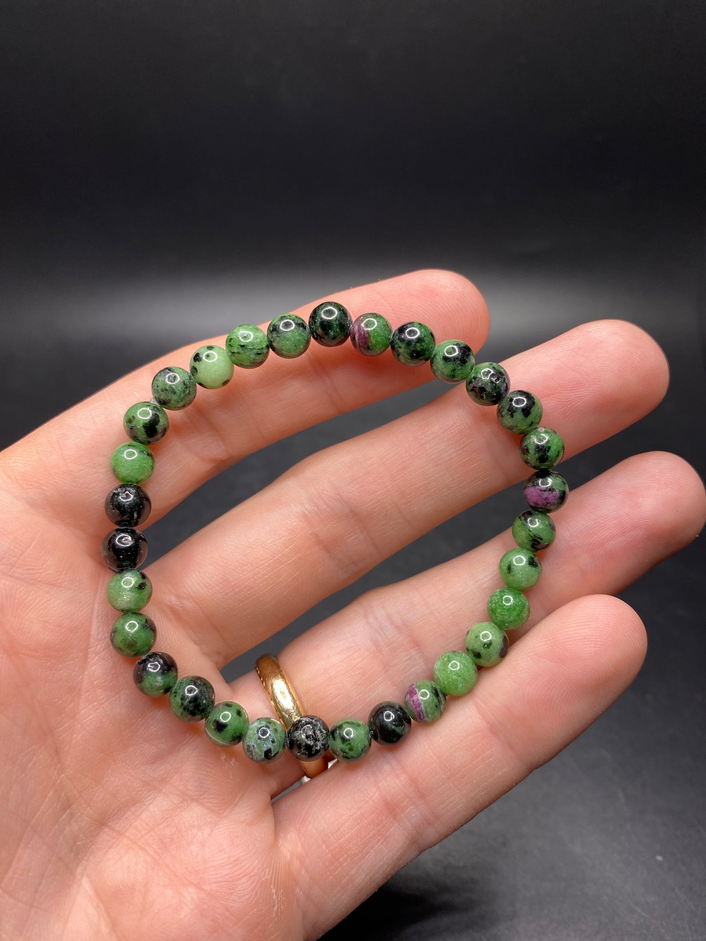 Ruby Zoisite Bracelet - 6mm