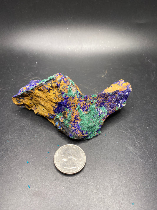 Azurite with Malachite - Morocco