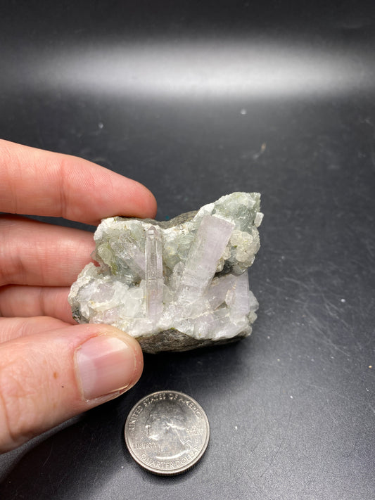 Quartz in matrix with Prehnite - Namibia