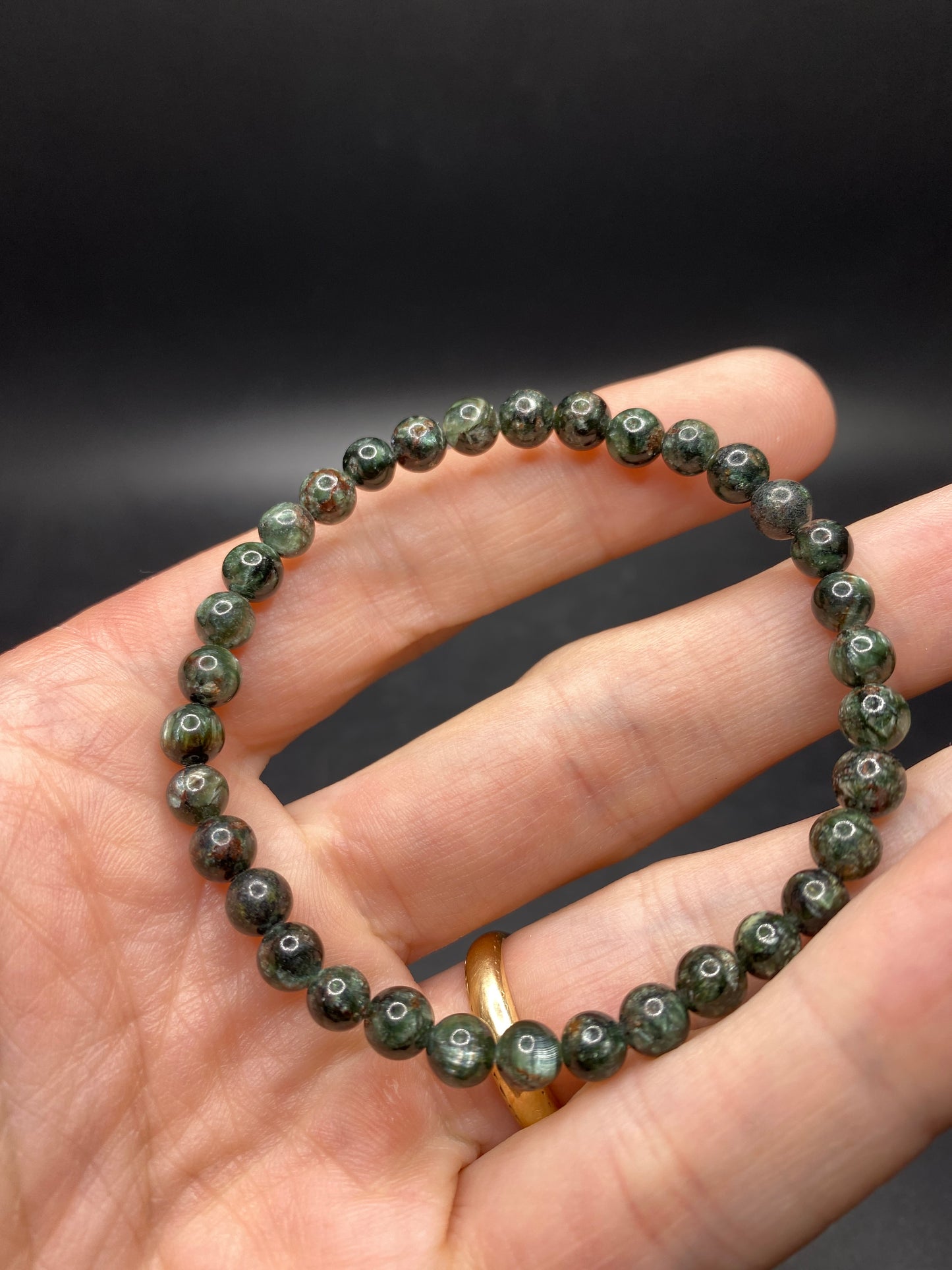 Seraphinite and Eudalite Bracelet - 5mm