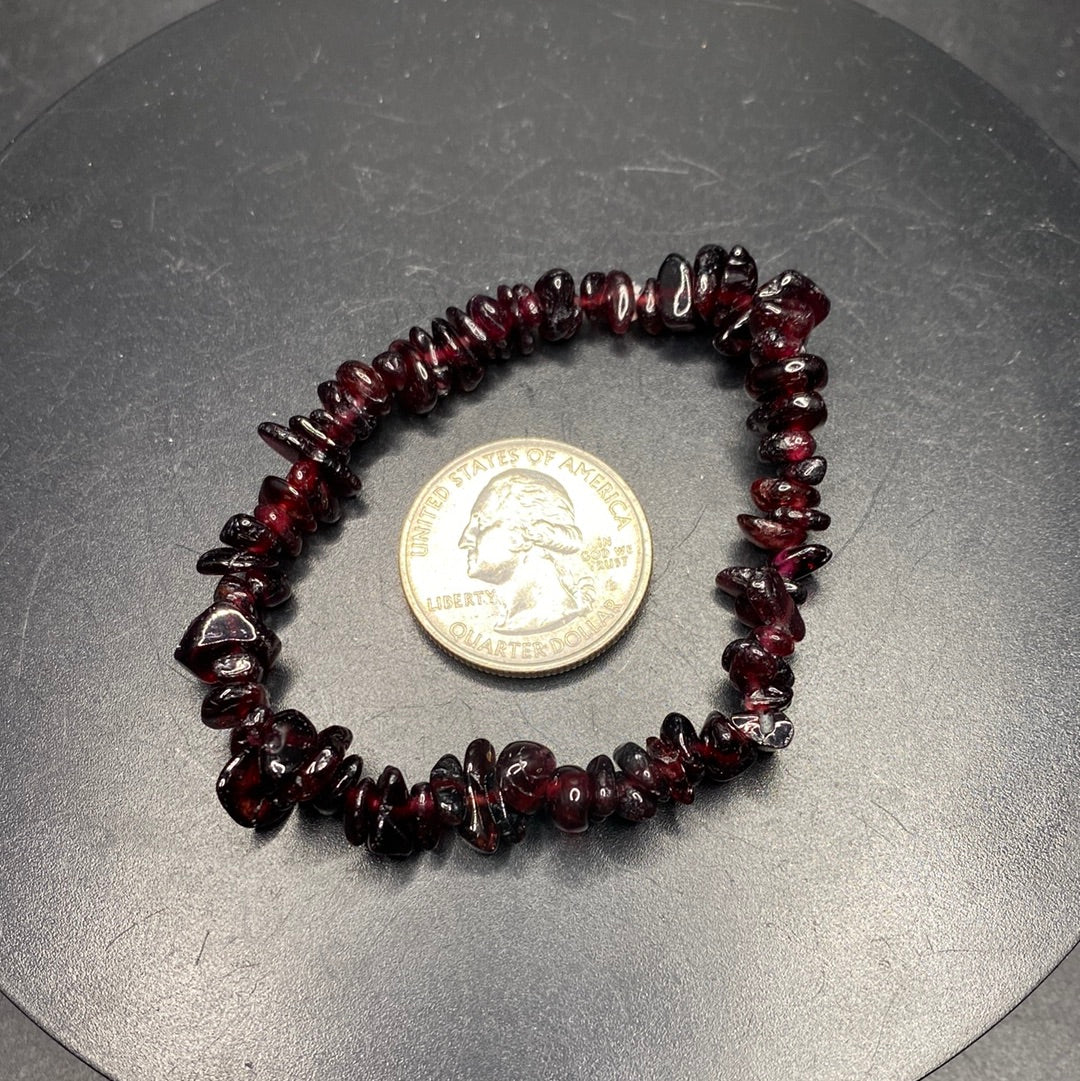 Garnet Chip Bracelet