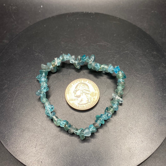 Blue Apatite gem chip bracelet
