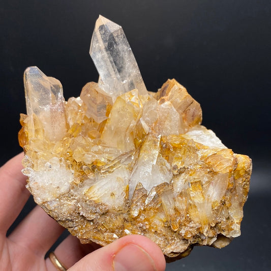 Hematite Phantom Quartz Cluster - India