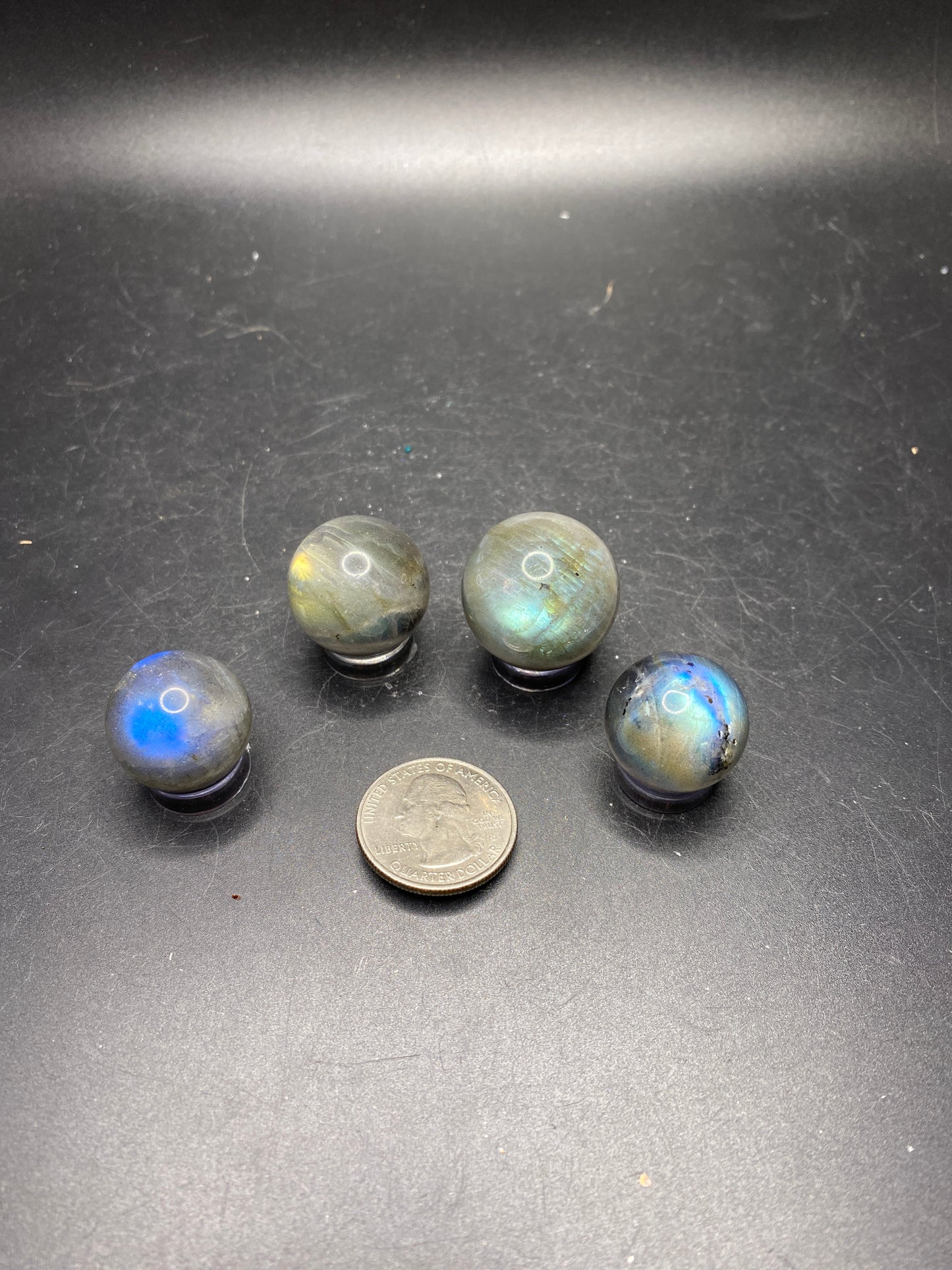 AAA Grade High Flash Labradorite Mini Spheres - Madagascar