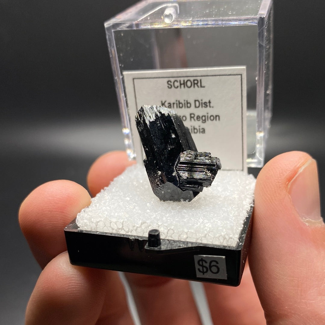 Black Tourmaline (Schorl) Thumbnail Specimen - Namibia