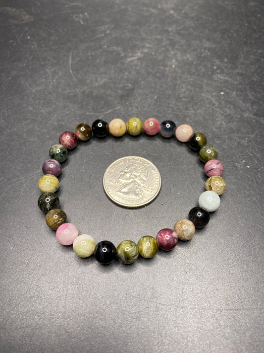 Multicolor Tourmaline Bracelet - 7mm