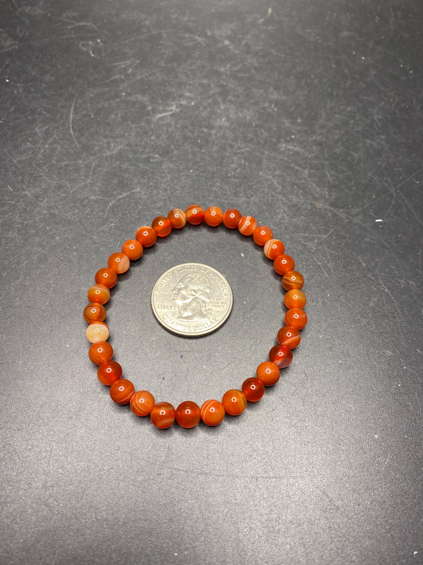 Carnelian Bracelet - 6mm