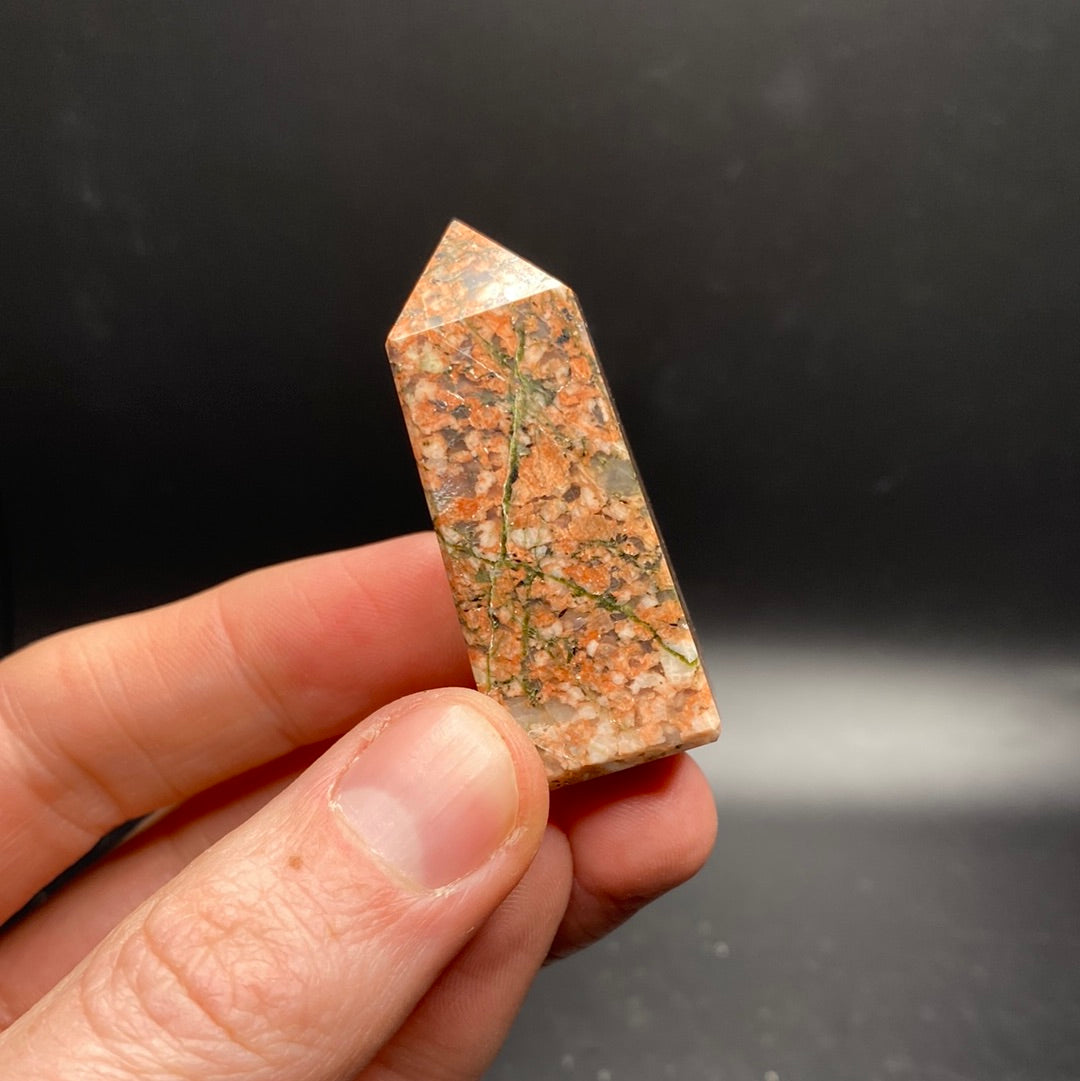 Small Unakite Obelisks