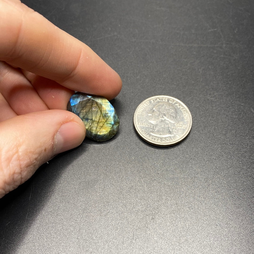 Faceted Labradorite Cabochon - Varoius Sizes