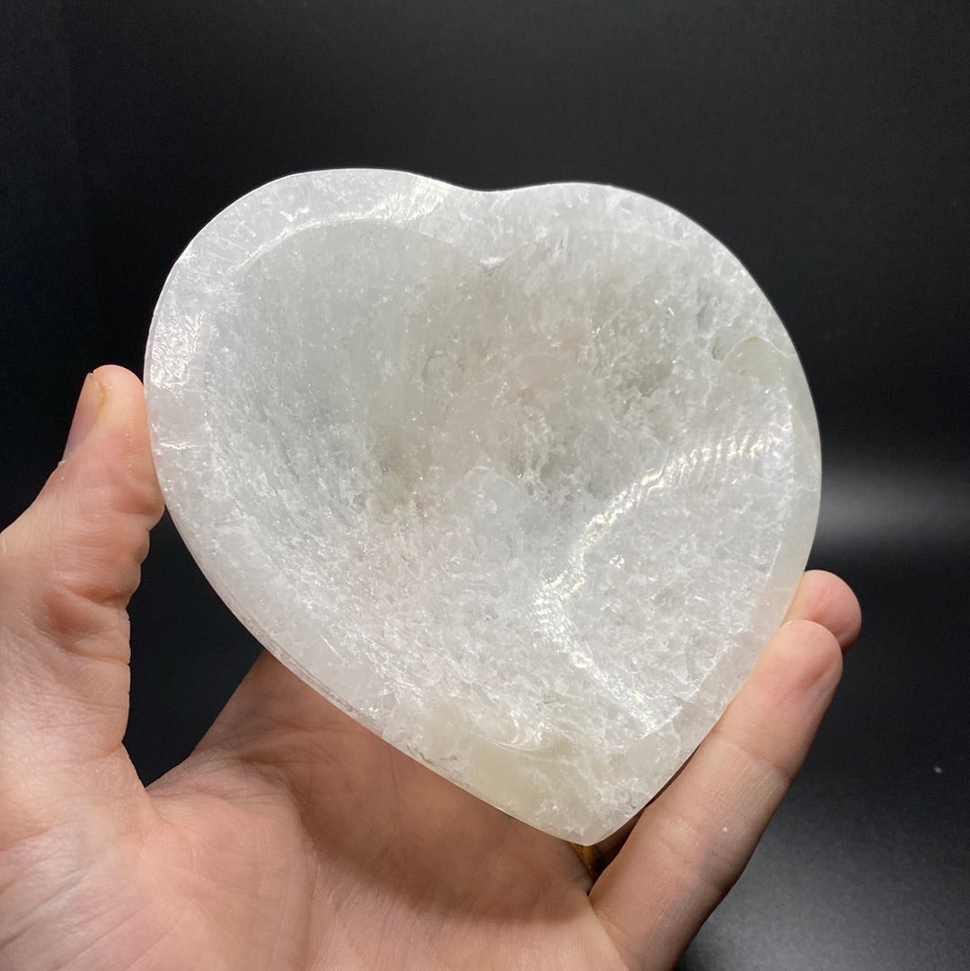 Selenite Bowl - Heart