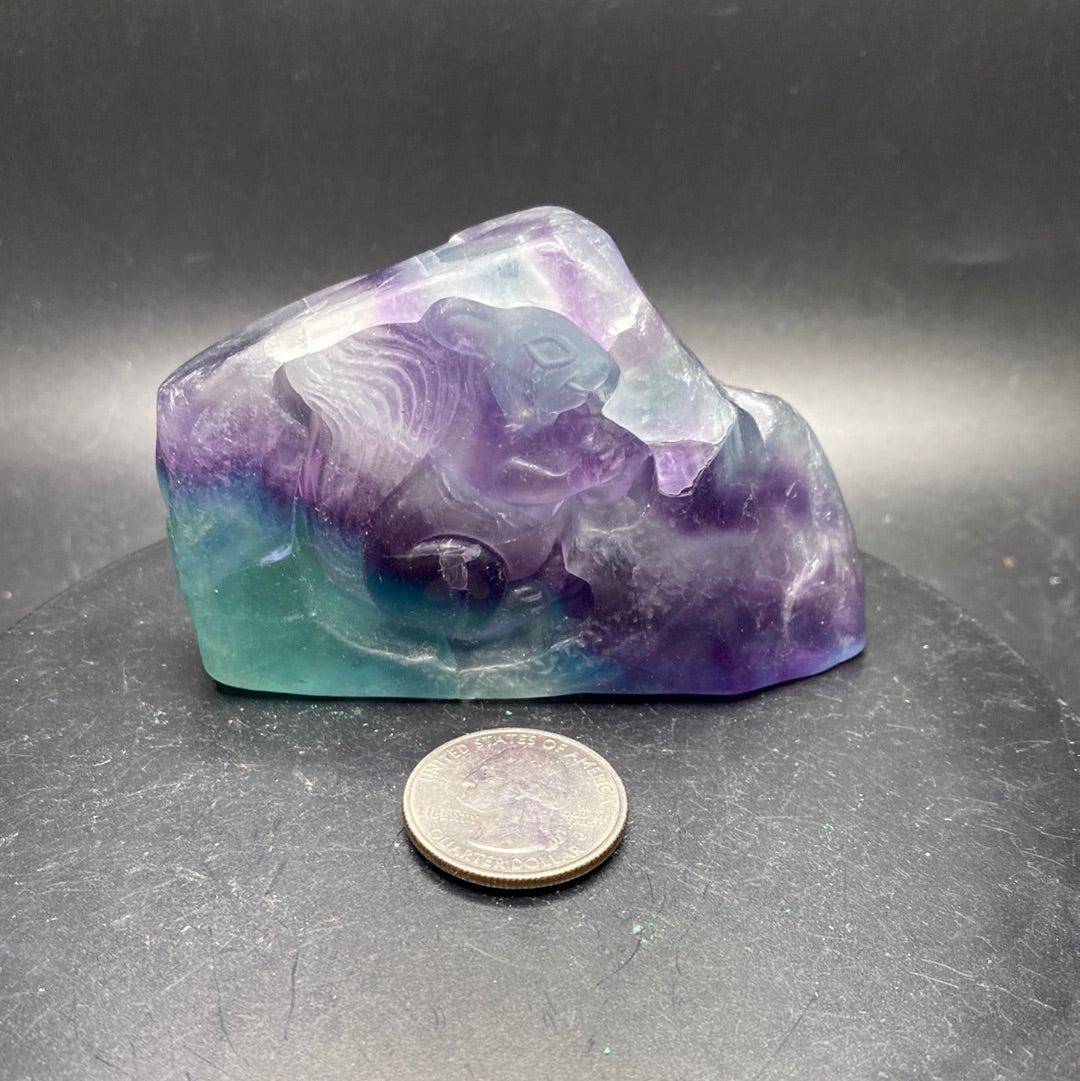 Fluorite Squirrel Carving