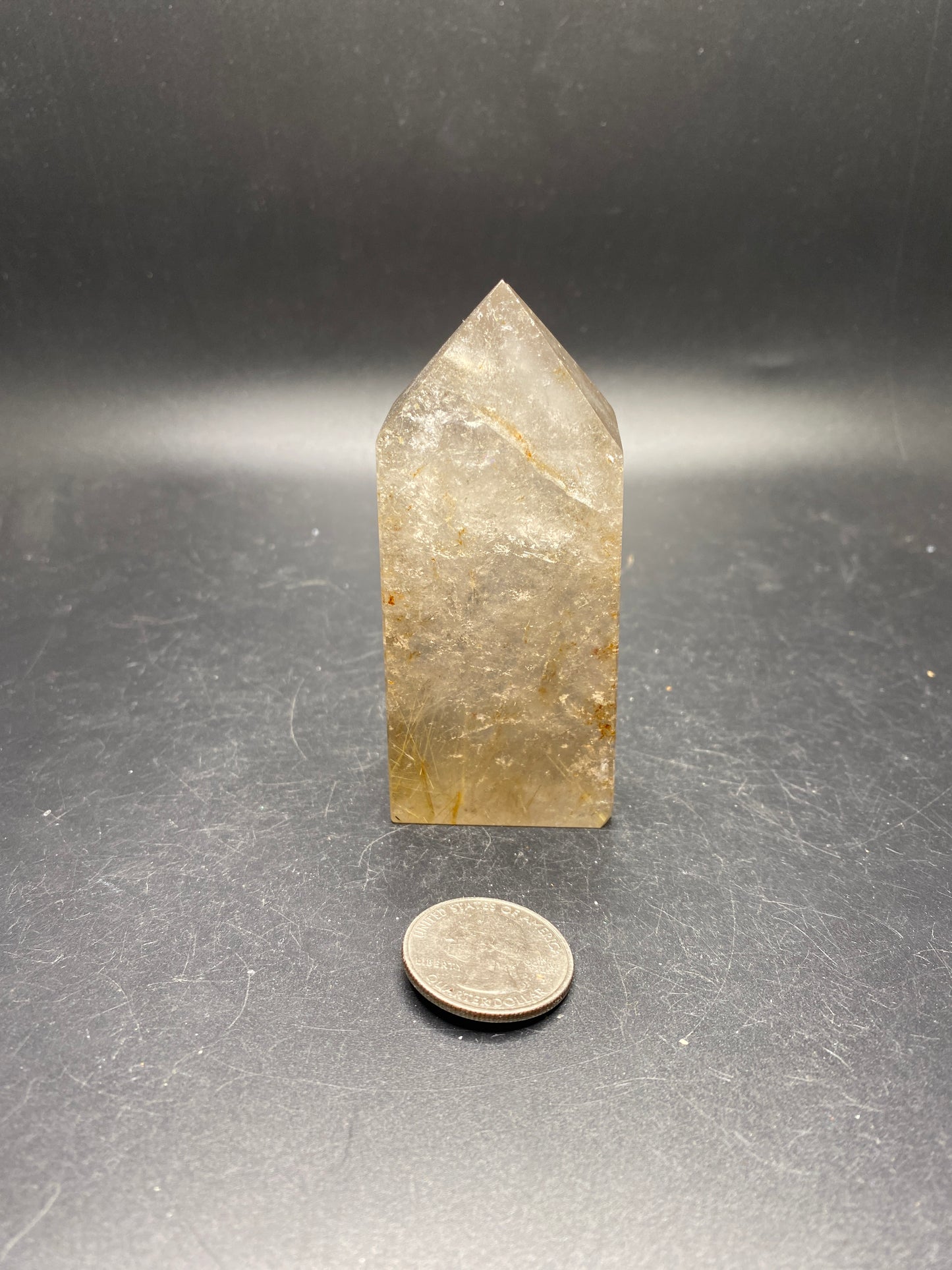 Rutile in Quartz Tower - Brazil