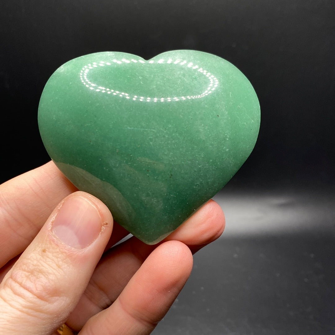 Green Aventurine Hearts