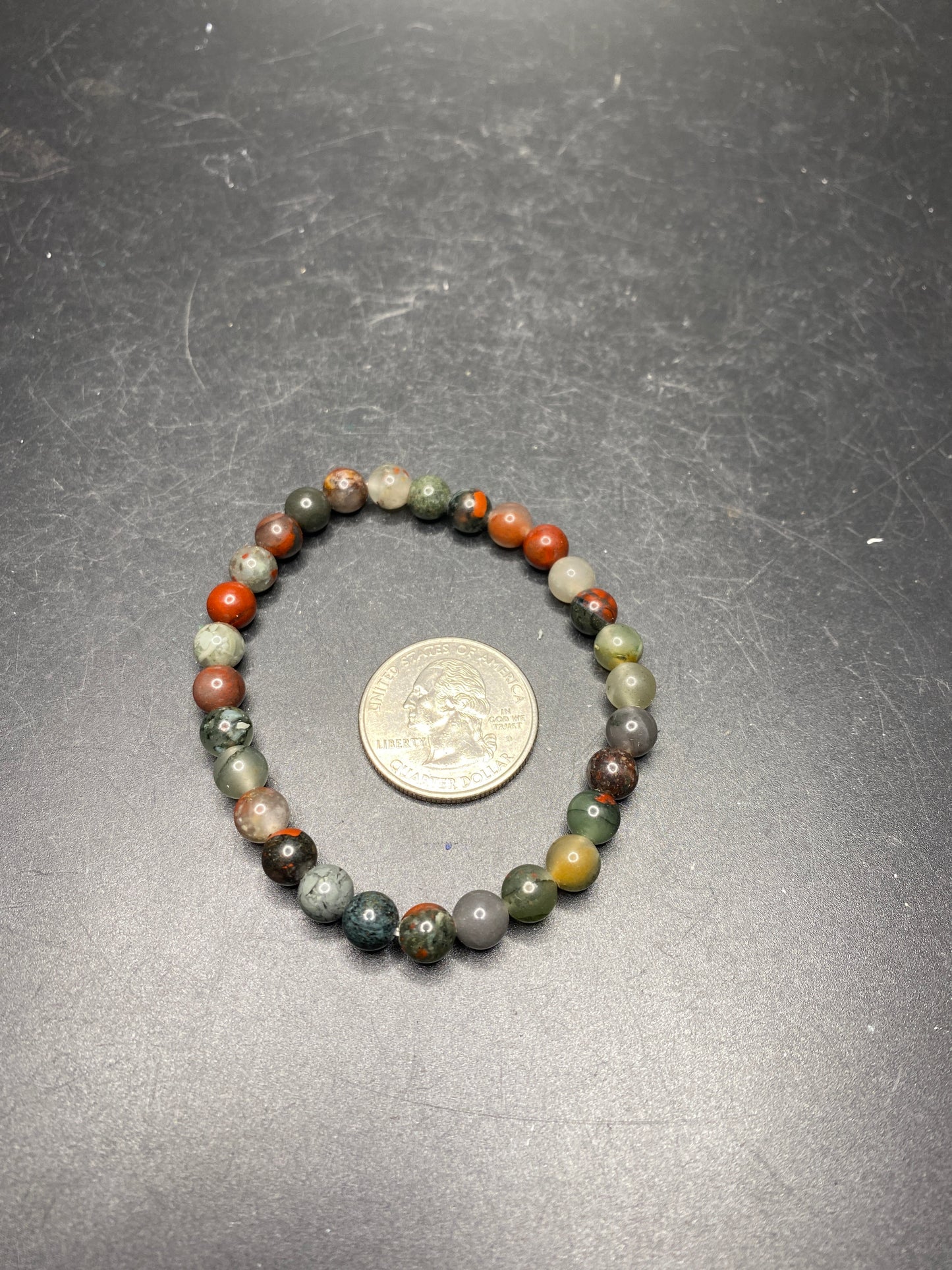 Bloodstone Bracelet - 6-7mm