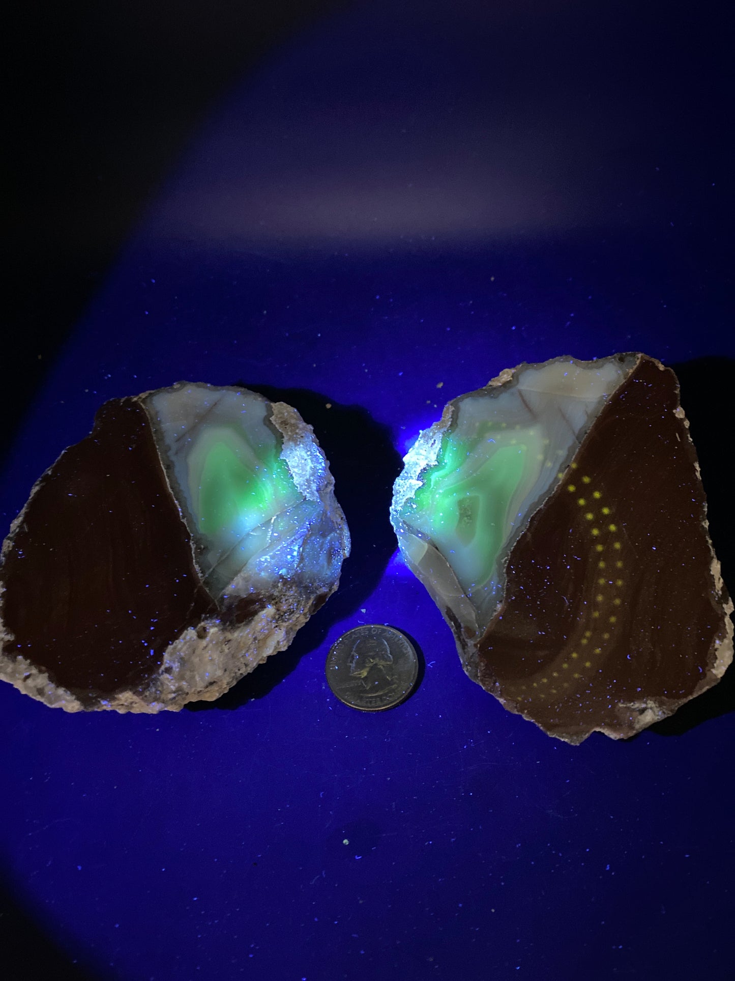 Geode Pair UV reactive - Mexico