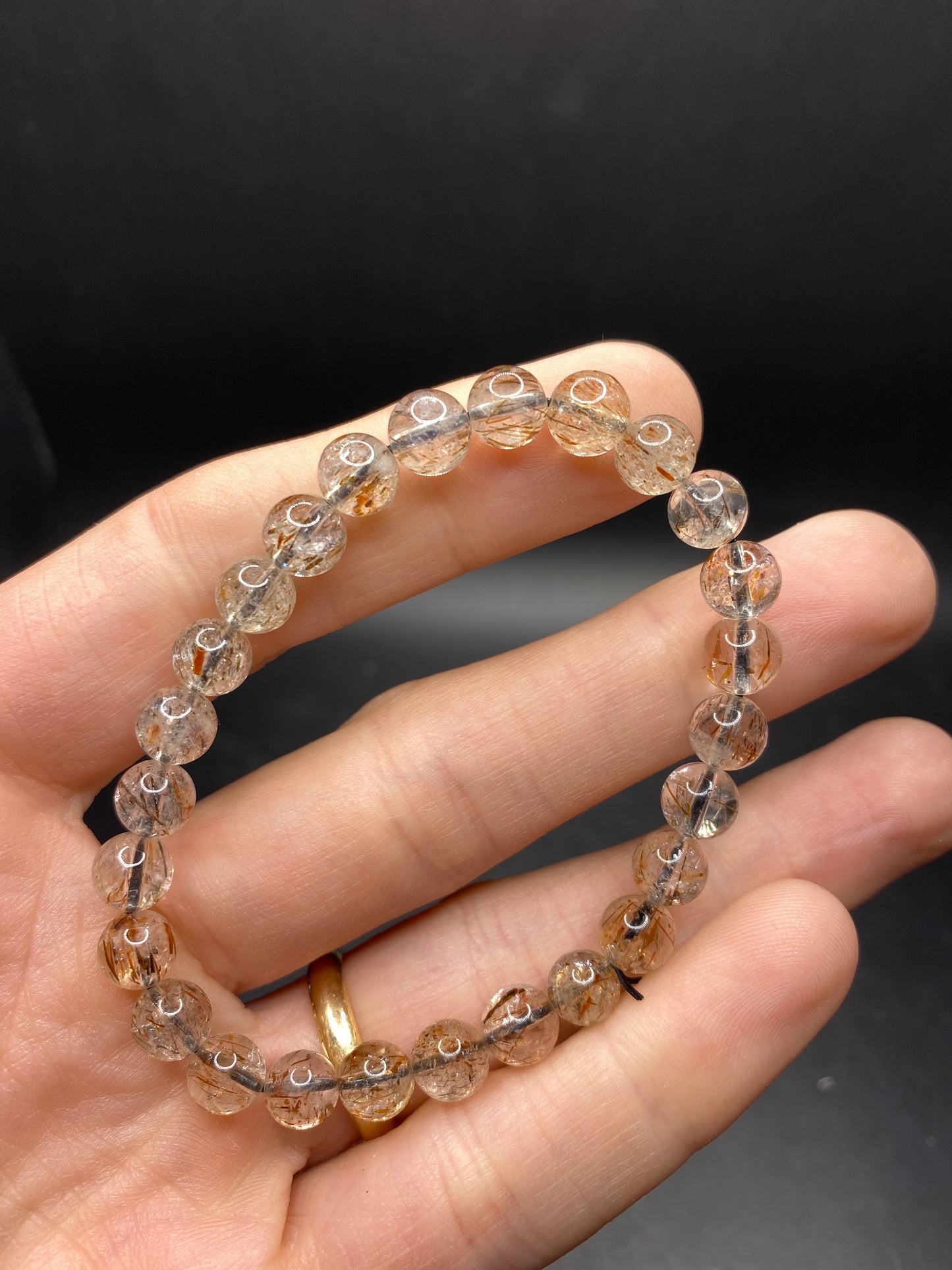 Rabbit Hair Rutile Bracelet - 7-8mm