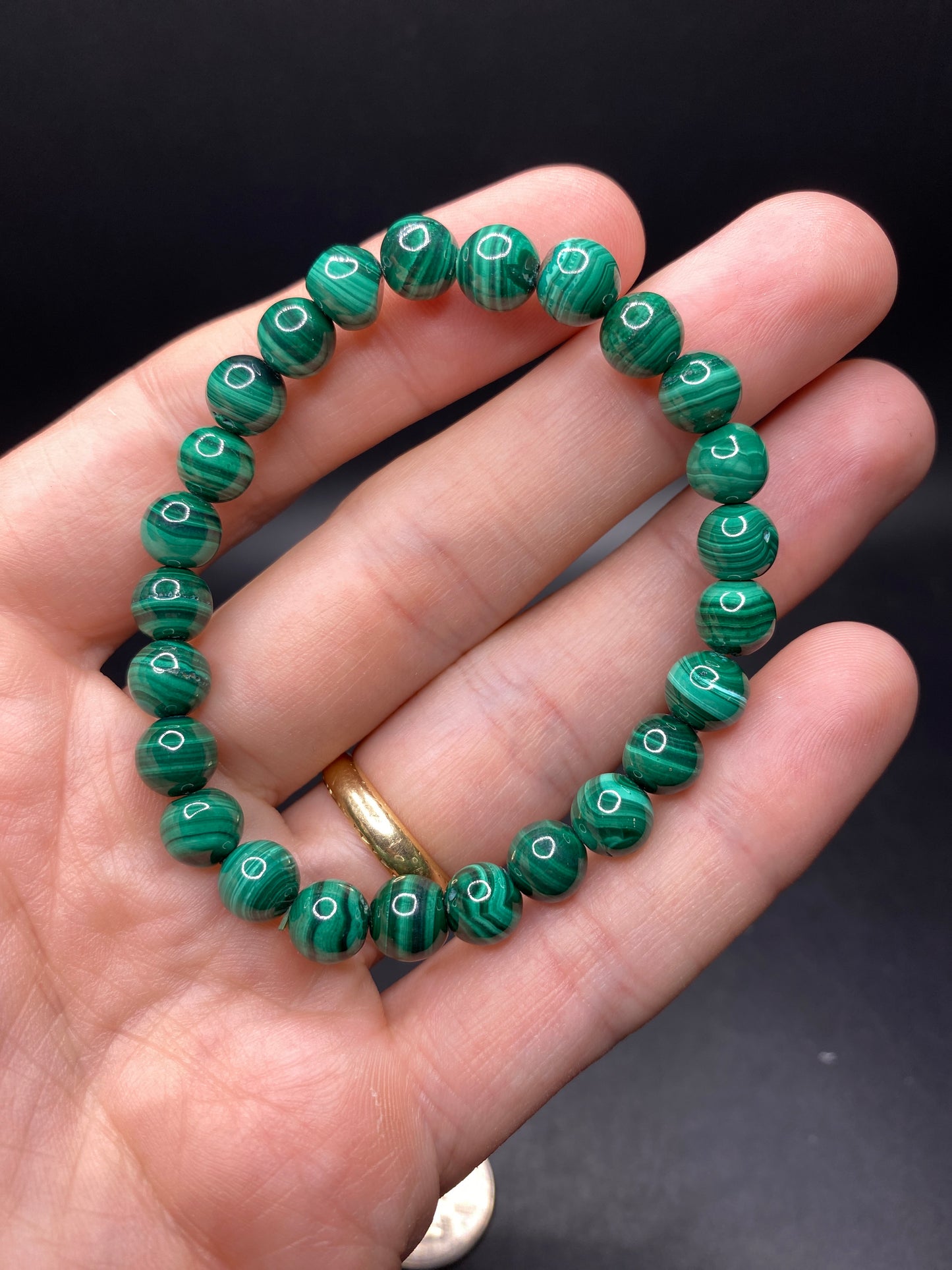 Malachite Bracelet - 7-9mm