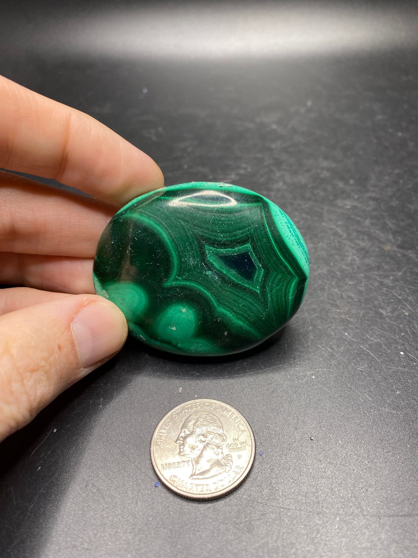 Malachite Palmstone - Congo